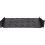 DSIT DS-FH2U450 2U pevná polica pre nástenné skrine s hĺbkou 600 mm, hĺbka 450 mm, čierna