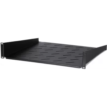 DSIT DS-FH2U450 2U pevná polica pre nástenné skrine s hĺbkou 600 mm, hĺbka 450 mm, čierna