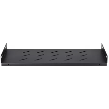 DSIT DS-FH45 pevná polica pre nástenné skrine s hĺbkou 450 mm, 1U, čierna