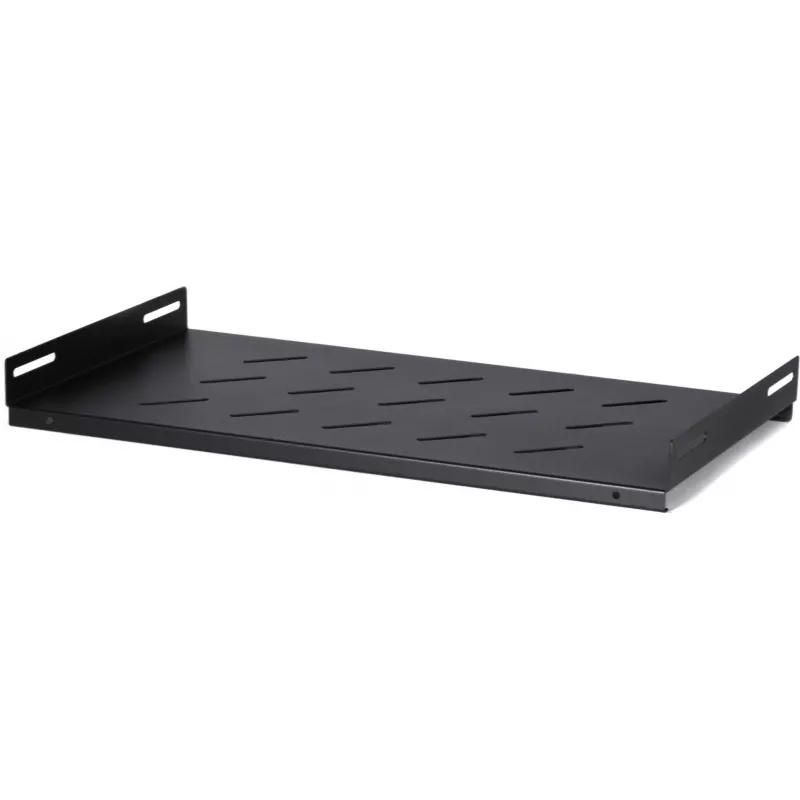 DSIT DS-FH45 pevná polica pre nástenné skrine s hĺbkou 450 mm, 1U, čierna