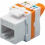 DS-IT CAT6 UTP keystone konektor samica bezskrutkový Twist (DS-KC-UTP6-TL-T)