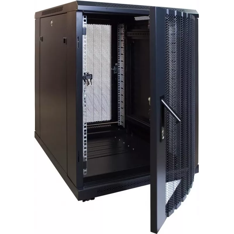 DSIT 15U mini serverová skriňa s perforovanými prednými dverami 600x600x860 mm (DS6615PP-MINI)