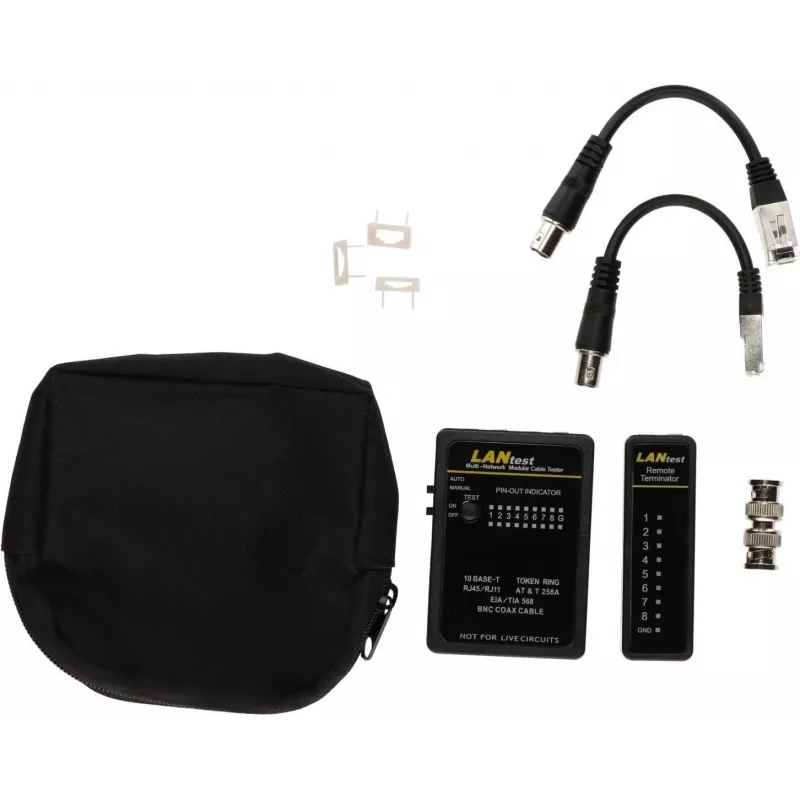 Tester sieťových káblov DSIT DC-CABLETEST-PRO pre U/UTP, F/UTP a SF/UTP, Cat5/Cat6
