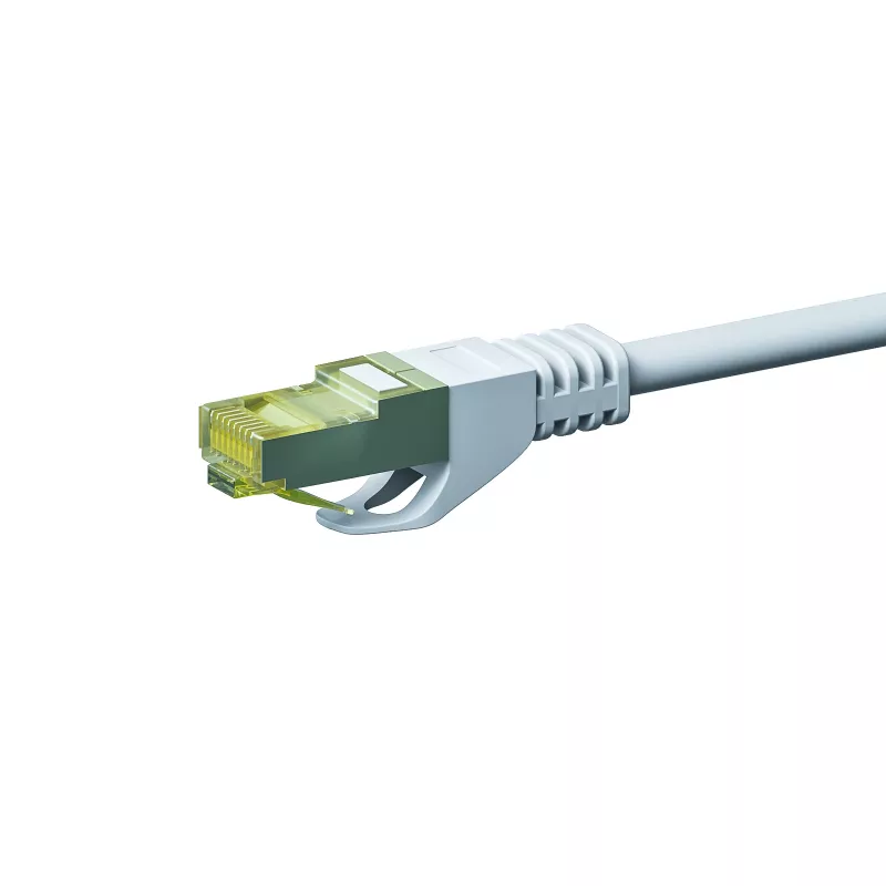 DSIT Cat.7 S/FTP PiMF RJ45 sieťový patch kábel, 0,50 m, biela