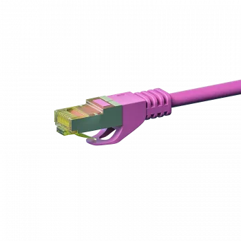 DSIT Cat.7 S/FTP PiMF RJ45 sieťový patch kábel, ružová, 2m