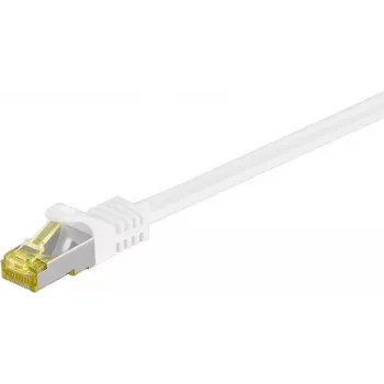 DSIT RJ45 sieťový kábel S/FTP PiMF s CAT 7 káblom biely - 1m
