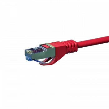 DSIT CAT 6a sieťový kábel LSOH - S/FTP - 1,50 m - červená (DC-6A5-015)