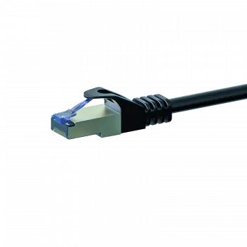 DSIT CAT 6a S/FTP LSOH sieťový patch kábel, 15 m, čierna