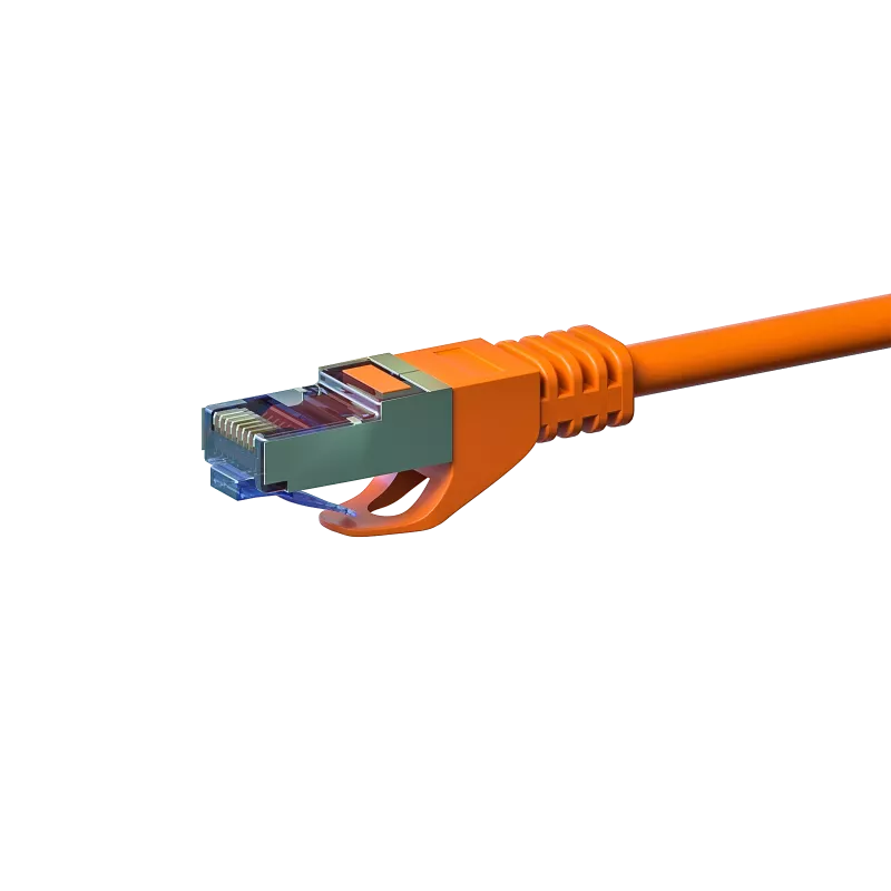 DSIT CAT 6a S/FTP LSOH sieťový kábel 1m oranžová