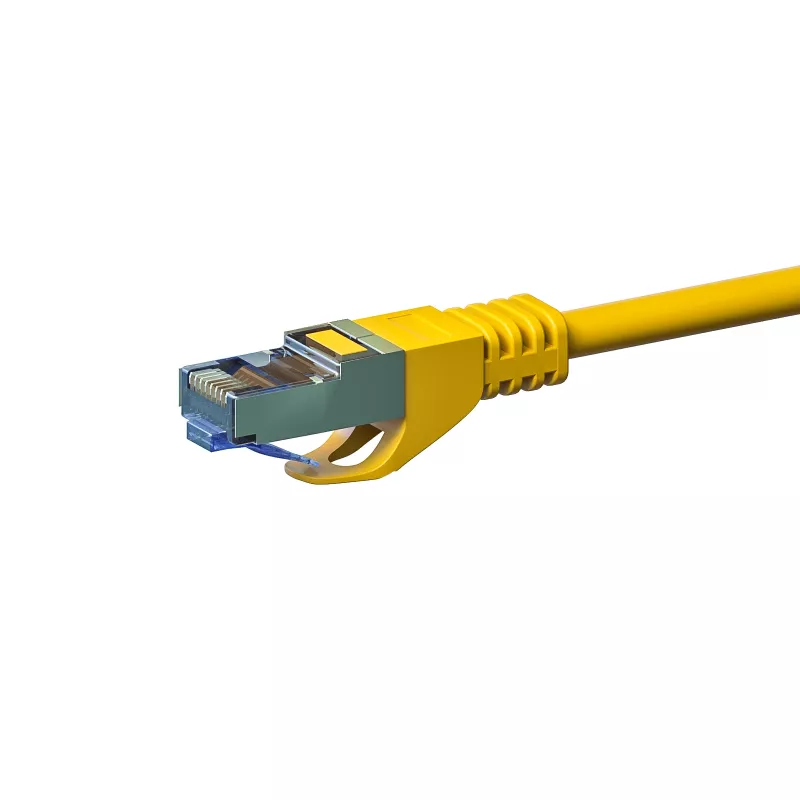 DSIT CAT 6a S/FTP LSOH sieťový patch kábel, 10m, žltá