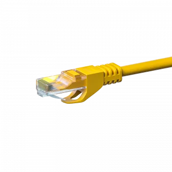 DSIT CAT 6 U/UTP sieťový patch kábel, 7,5 m, žltá, CCA, RJ45, 1 Gbit/s