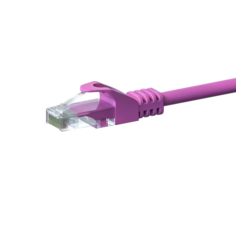 DSIT CAT5e U/UTP sieťový kábel, 1 m, ružový, 100% meď (DC-59-010)