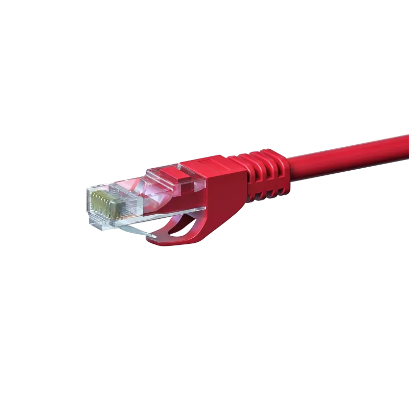 DSIT CAT5e U/UTP sieťový patch kábel, 7 m, červený, 100% meď (DC-55-075)