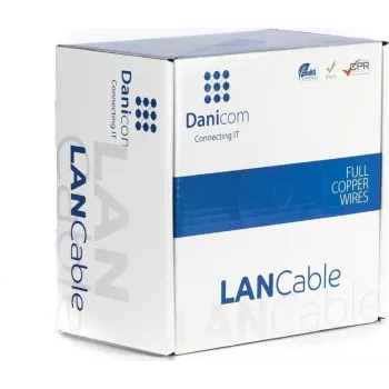 DSIT DANICOM CAT6A S/FTP 100m LSZH Fca bulk sieťový inštalačný kábel