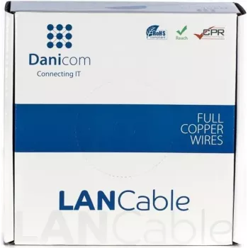 DSIT DANICOM CAT6A S/FTP 50m LSZH Fca sieťový inštalačný kábel