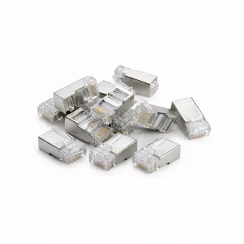 DSIT FTP RJ45 CAT5e sieťový konektor samec pre flexibilné a plné vodiče - balenie 10 ks