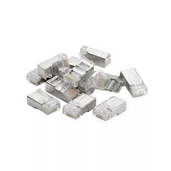 DSIT FTP RJ45 CAT6 sieťový konektor samec pre káble s plnými vodičmi - balenie 10 ks