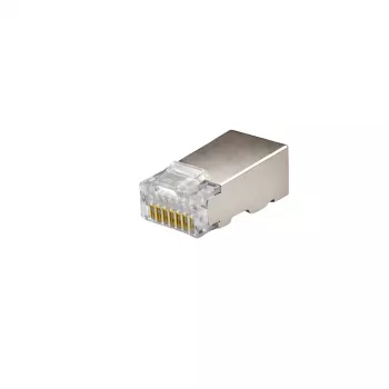 DSIT FTP RJ45 CAT6 sieťový konektor samec pre káble s plnými vodičmi - balenie 10 ks