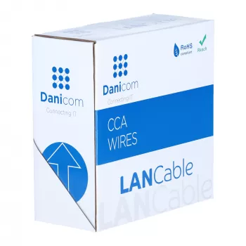 DSIT CAT5e F/UTP 50m flexibilný sivý CCA sieťový kábel na cievke (DC-FTP5CCA50-GRY)