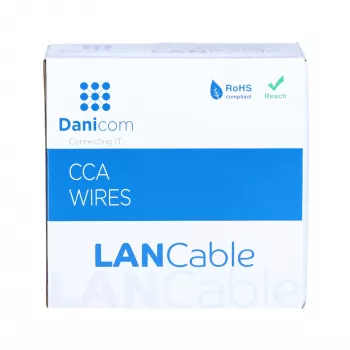 DSIT CAT5e F/UTP 50m flexibilný sivý CCA sieťový kábel na cievke (DC-FTP5CCA50-GRY)