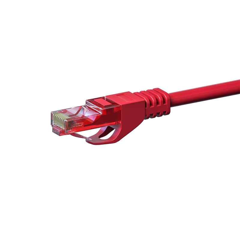 DSIT CAT6 sieťový kábel 100% meď - U/UTP - 3 metre - červený (DC-65-030)
