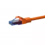 DSIT CAT6a U/UTP 100% medený sieťový patch kábel, 20 m, oranžová, RJ45, 10Gbps, 500MHz