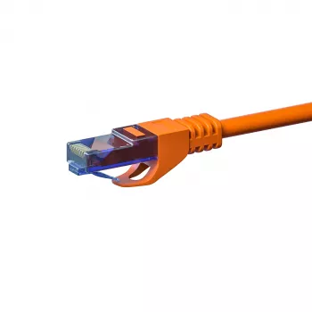 DSIT CAT6a U/UTP 100% medený sieťový patch kábel, 20 m, oranžová, RJ45, 10Gbps, 500MHz