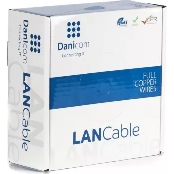 DSIT Danicom CAT5e FTP sieťový kábel 50 m plná meď PVC Dca 100% meď
