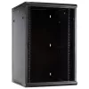 DSIT 27U nástenný serverový rozvádzač s presklenými dverami, 600x600x1300 mm, čierny