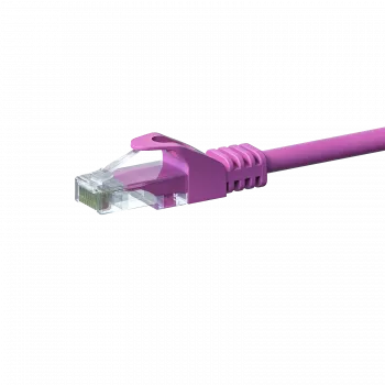 DSIT CAT5e U/UTP sieťový patch kábel, 0,25 m, ružový, 100% meď, RJ45, 1 Gbit/s (DC-59-002)