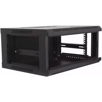 DSIT DS6604 4U nástenná serverová skriňa so sklenenými dverami, 600x600x280 mm, čierna