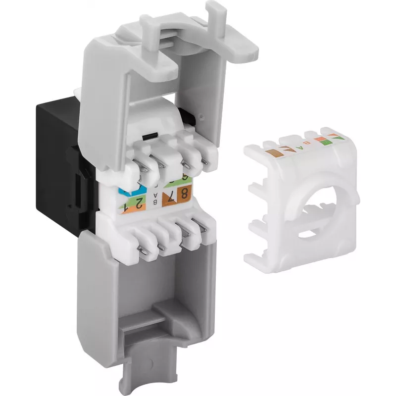 DS-IT CAT6a UTP keystone sieťový konektor - bez nástroja - čierny (DS-KC-UTP6A-TL-1)