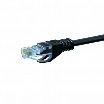 DSIT CAT 5e U/UTP sieťový kábel, RJ45 konektor samec na konektor samec, 10 m, čierny, CCA