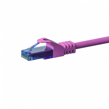 DSIT CAT6a U/UTP patch kábel, 100% meď, RJ45, 5m, ružový