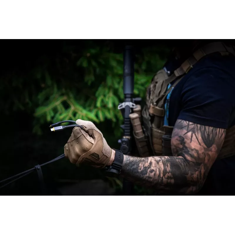 Tactical Fast Rope Aramid 2.0 kábel USB-A/USB-C 1m