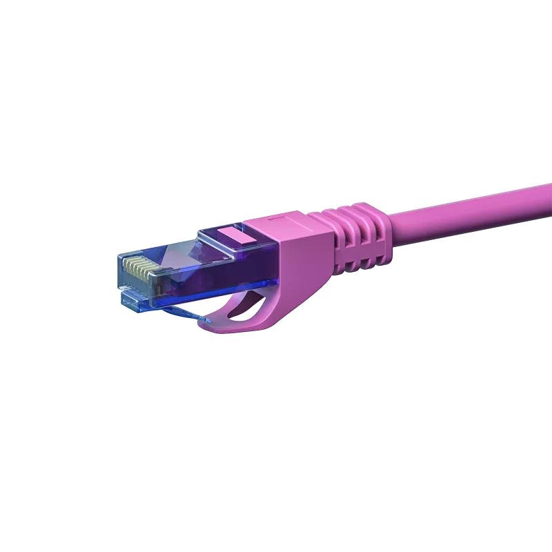 DSIT CAT6a U/UTP 100% meď sieťový kábel, 15m, ružová