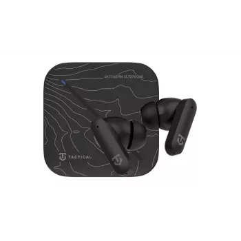 Tactical StrikePods Bahna CrudeOil True Wireless ANC slúchadlá s režimom nízkej latencie, IPX5, 35h batéria, Bluetooth 5.3, dotykové ovládanie, USB-C