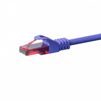 DSIT CAT6 U/UTP sieťový patch kábel, 0,15 m, fialový, 100% meď (DC-68-001)