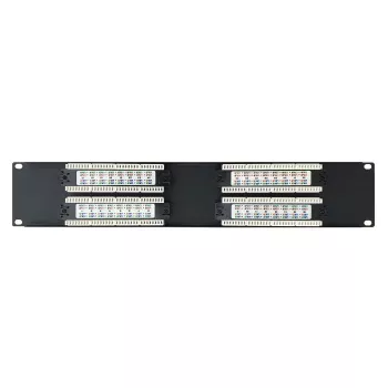 DSIT 19 palcový Cat6 UTP 32-portový patch panel 2U čierny