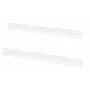 DSIT 19 palcové rackové lišty pre 450 mm hlboké nástenné skrine - biela