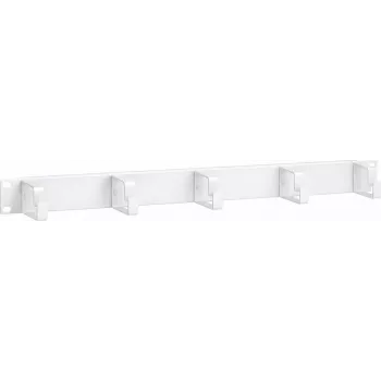 DSIT 19 palcový 1U kovový panel na vedenie káblov so štrbinovým priechodom – biely (DS-1904-W)