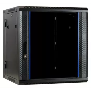Reverzibilná nástenná serverová skriňa DSIT DS6612-DOUBLE so sklenenými dvierkami, šírka 600 mm