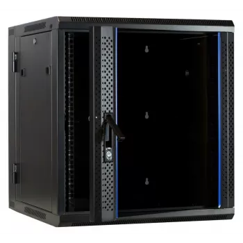 Reverzibilná nástenná serverová skriňa DSIT DS6612-DOUBLE so sklenenými dvierkami, šírka 600 mm