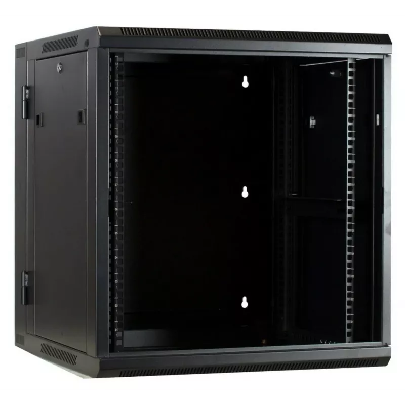 Reverzibilná nástenná serverová skriňa DSIT DS6612-DOUBLE so sklenenými dvierkami, šírka 600 mm