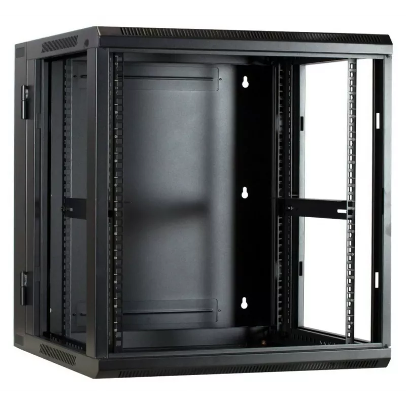 Reverzibilná nástenná serverová skriňa DSIT DS6612-DOUBLE so sklenenými dvierkami, šírka 600 mm