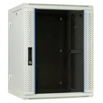 DSIT DS6615W-DOUBLE 6U obojstranná nástenná serverová skriňa s dverami z tvrdeného skla, biela (600x450x370 mm)