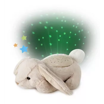 Cloud b Twilight Buddies zajac plyšové nočné svetlo projektor béžová