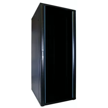DSIT DS8042 42U 19 palcový serverový rack s tvrdenými sklenenými dverami, 800x1000mm, čierny