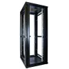 DSIT DS8042 42U 19 palcový serverový rack s tvrdenými sklenenými dverami, 800x1000mm, čierny
