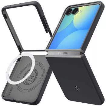 SPIGEN Nano Pop MagSafe puzdro pre Samsung Galaxy Z Flip8 - Black Sesame